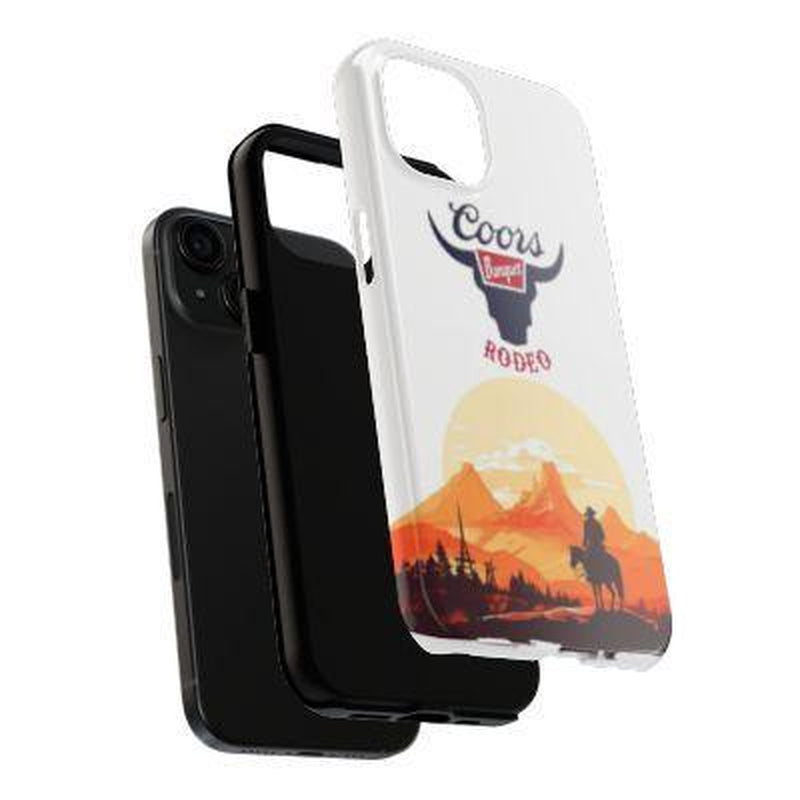 Vintage Coors Banquet Tough Phone Case, Phone Accessories, Cowboy Cowgirl Phone Case