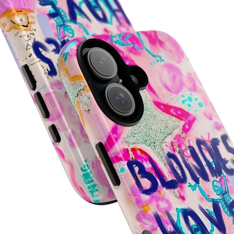 Mclaiwoodshop Blondes Have More Fun Phone Case Phone Cover Hard Cases Magnetic Phone Case Magnetic Phone Grip