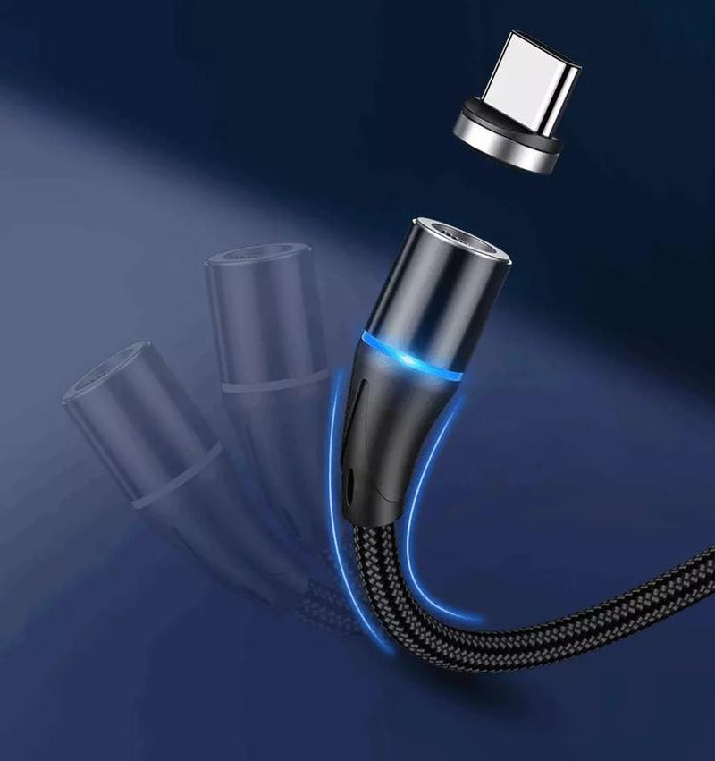 Magnetic 3 in 1 USB Fast Charging Cable Devices Smartphone Charger Computer Cellphone Electronic