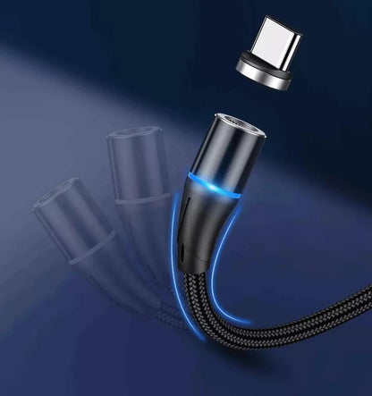 Magnetic 3 in 1 USB Fast Charging Cable Devices Smartphone Charger Computer Cellphone Electronic