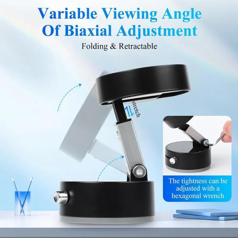 360° Adjustable Vacuum Magnetic Phone Holder, Suction Cup Phone Mount for Magsafe, Portable Cell Phone Magnetic Foldable Phone Stand Adjustable Magnetic Car Phone Mount Adjustable Magnetic Phone Stand Universal Car Phone Holder Mount