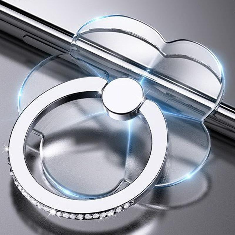 Fashion Clear Ring Phone Holder, Rhinestone Ring Design Phone Holder, Universal Phone Accessories for Iphone & Android Phone