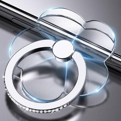 Fashion Clear Ring Phone Holder, Rhinestone Ring Design Phone Holder, Universal Phone Accessories for Iphone & Android Phone