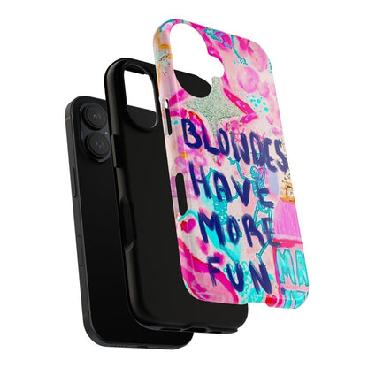Mclaiwoodshop Blondes Have More Fun Phone Case Phone Cover Hard Cases Magnetic Phone Case Magnetic Phone Grip