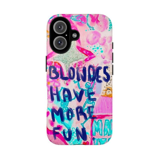 Mclaiwoodshop Blondes Have More Fun Phone Case Phone Cover Hard Cases Magnetic Phone Case Magnetic Phone Grip