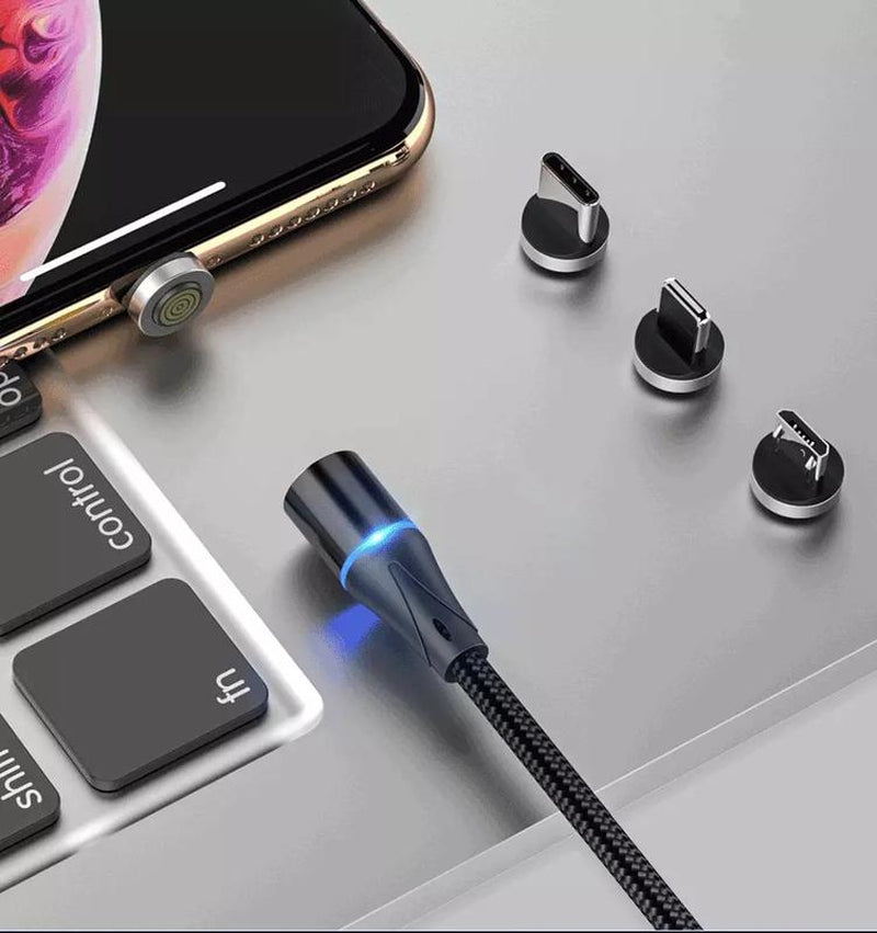 Magnetic 3 in 1 USB Fast Charging Cable Devices Smartphone Charger Computer Cellphone Electronic