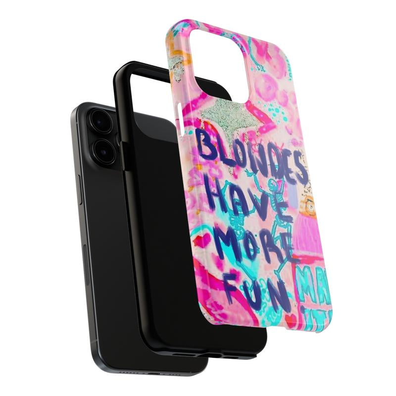Mclaiwoodshop Blondes Have More Fun Phone Case Phone Cover Hard Cases Magnetic Phone Case Magnetic Phone Grip