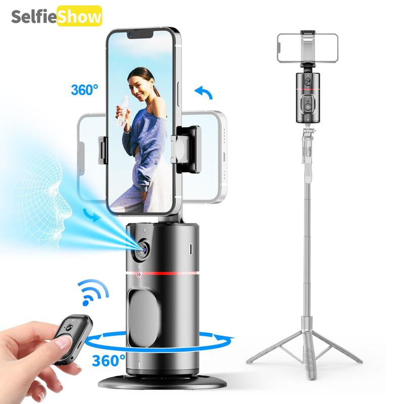 Phone Gimbal Stabilizer, 360° Rotatable Phone Live Broadcast Bracket with Remote Control, Rechargeable Adjustable Phone Desktop Stand for Phone Shooting, Phone Photography Accessories