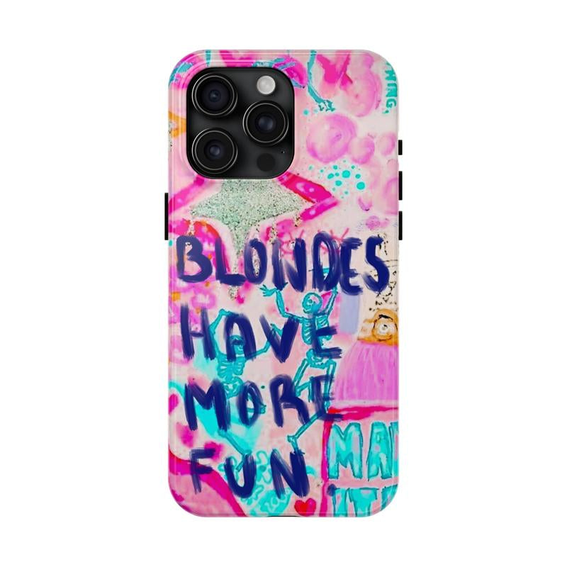 Mclaiwoodshop Blondes Have More Fun Phone Case Phone Cover Hard Cases Magnetic Phone Case Magnetic Phone Grip