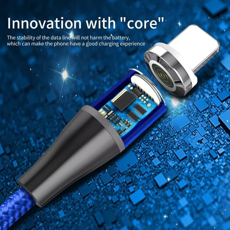 Magnetic 3 in 1 USB Fast Charging Cable Devices Smartphone Charger Computer Cellphone Electronic