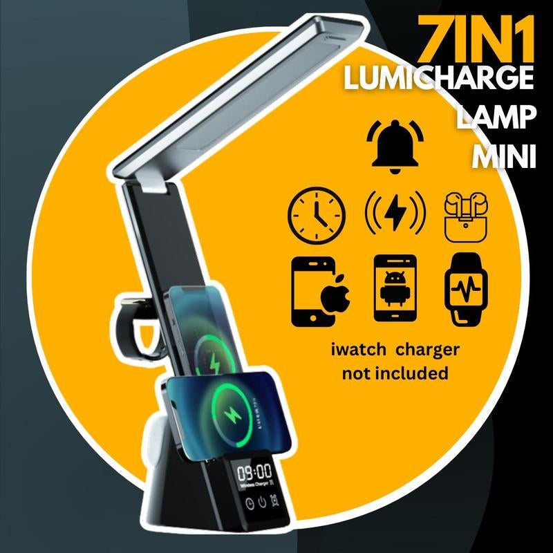 Lumicharge-Mini - 7 in 1 Multifunctional LED Desk Lamp with Wireless Charger