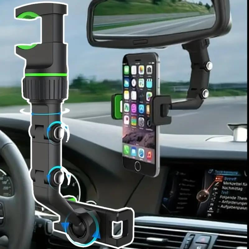 Multifunctional Adjustable Phone Holder, Rearview Mirror Phone Holder, Universal Rotating Car Phone Holder, Cell Phone Automobile Cradles