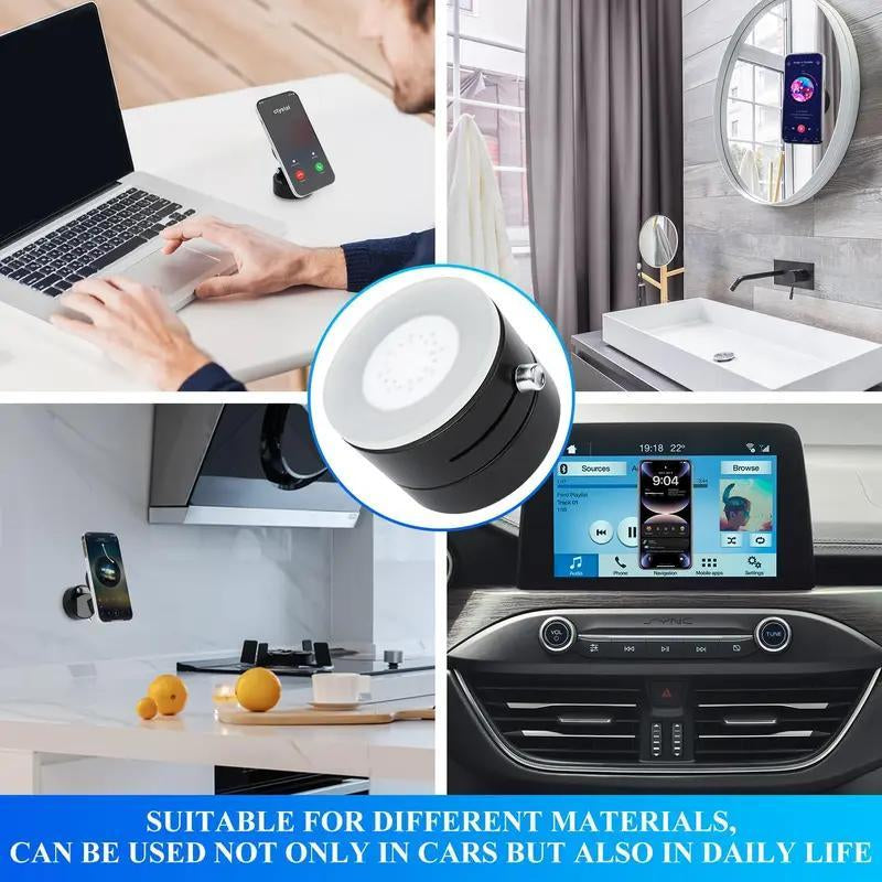 360° Adjustable Vacuum Magnetic Phone Holder, Suction Cup Phone Mount for Magsafe, Portable Cell Phone Magnetic Foldable Phone Stand Adjustable Magnetic Car Phone Mount Adjustable Magnetic Phone Stand Universal Car Phone Holder Mount