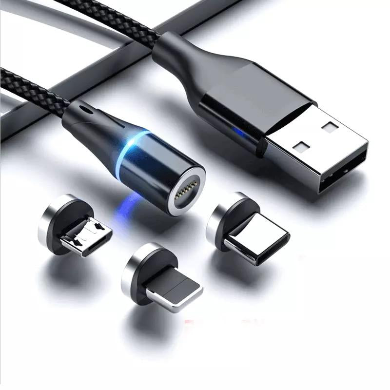 Magnetic 3 in 1 USB Fast Charging Cable Devices Smartphone Charger Computer Cellphone Electronic