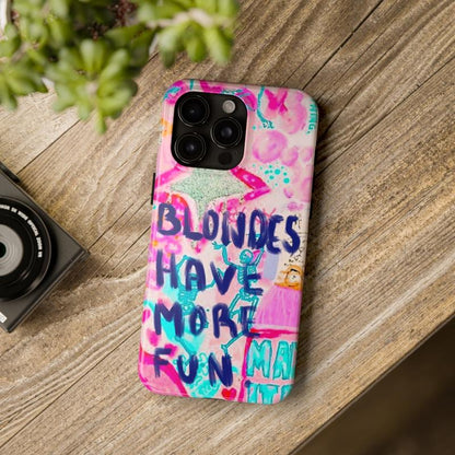 Mclaiwoodshop Blondes Have More Fun Phone Case Phone Cover Hard Cases Magnetic Phone Case Magnetic Phone Grip