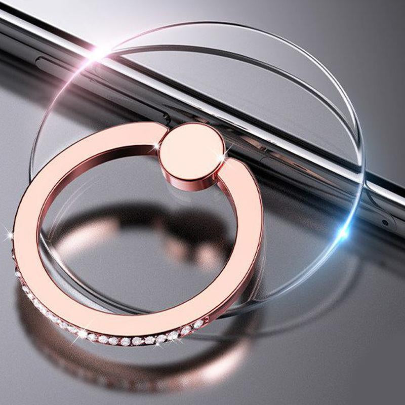 Fashion Clear Ring Phone Holder, Rhinestone Ring Design Phone Holder, Universal Phone Accessories for Iphone & Android Phone